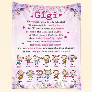 Feel Your Love Within This Blanket - Up To 14 Kids - Personalized Blanket - Birthday Gift, Home Decor Gift For Grandma, Nana, Mom Big Size