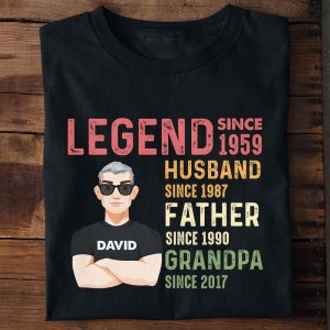 Legend Husband Daddy Grandpa Custom Title - PersonalizedOne Size Shirt