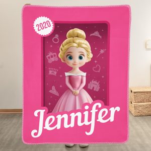 Princess Toy Box - Gift For Daughter - Personalized Blanket Big Size