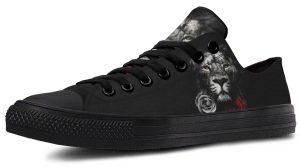 Lion & Rose Black Low Top Sneakers - Men's & Women's Casual
