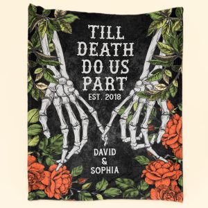 Till Death Do Us Part - Personalized Couple Blanket Big Size